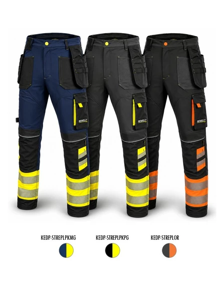 Stretch PLUS - Rakenteelliset Hi-Vis housut - Huomio kesähousut - KEDP-STREPLOR - 1